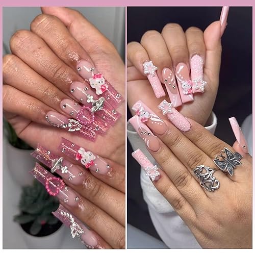 Miniatura 5 de 140 dijes de uñas, 7 estilos 3D, dijes de limo 3D, decoración de uñas, dijes de resina para bricolaje, suministros de decoración de uñas, pinzas