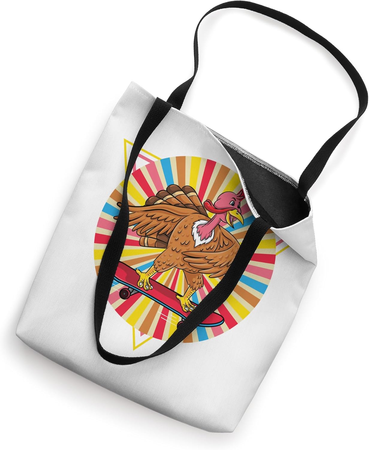 Turkey Skateboarding Vintage Tote Bag