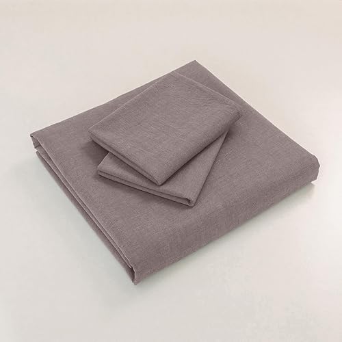 Miniatura 7 de Juego de funda de duvet de 100% algodón lavado, 3 piezas (1 funda de duvet + 2 fundas de almohada), estilo simple, suave y cómodo