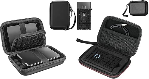 ProCase Estuche para disco duro de 2.5 pulgadas con ProCase Samsung T7 / T7 Touch funda de transporte portátil SSD con cubierta de silicona