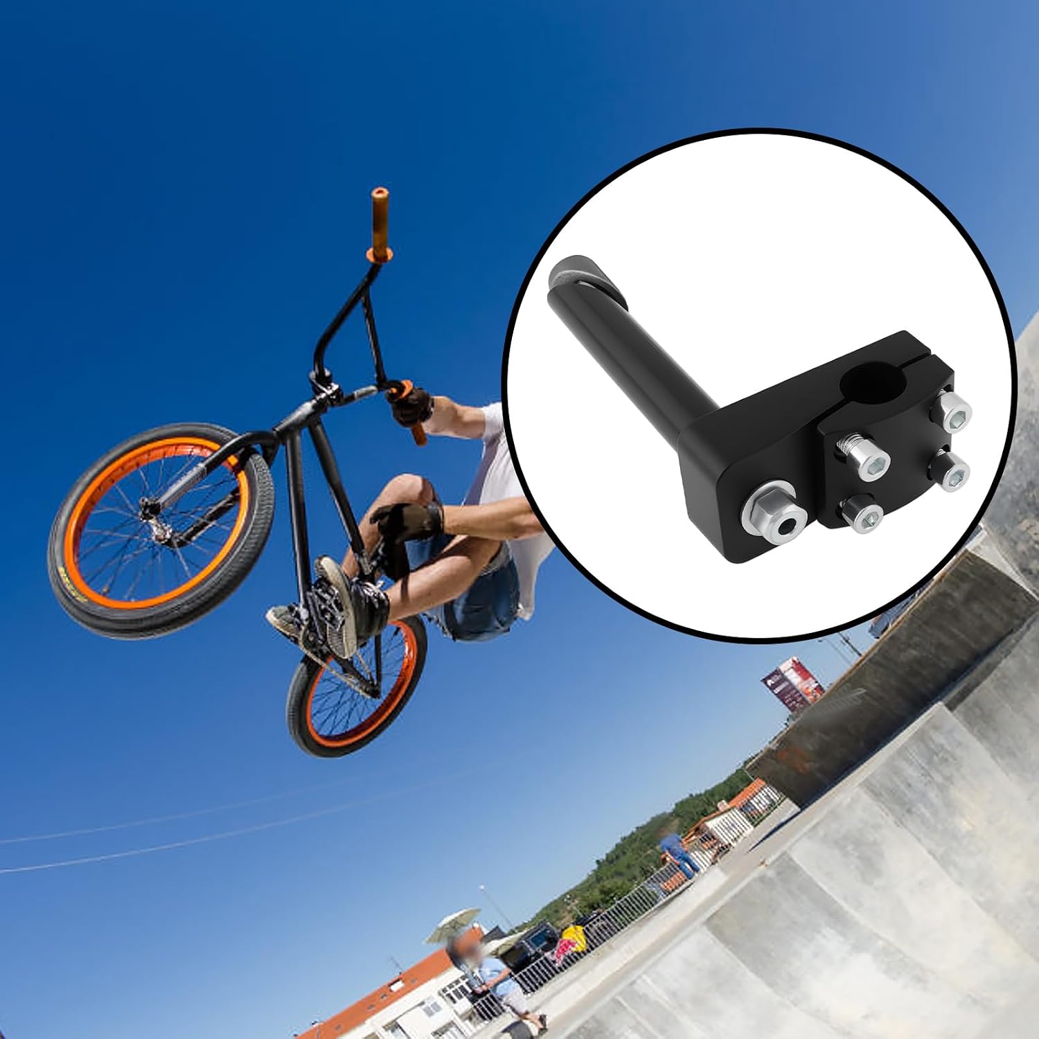 1pc 21.1mm Insertion BMX Handlebar Stem 150mm Compatible with Gyro System