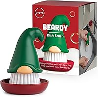 Vista 10 de OTOTO Barbudo (Beardy), Cepillo para lavar los platos y verduras de gnomo, regalos extravagantes, accesorios bonitos y divertidos de cocina