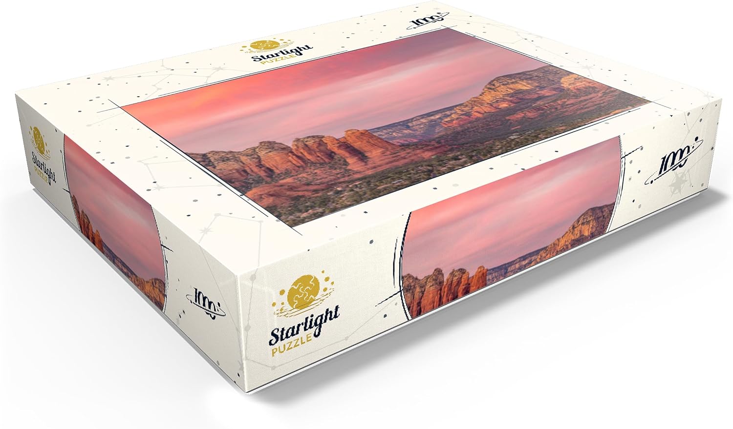 MyPuzzle Sedona Red Rocks At Sunset Glow - Premium 1000 Piece Jigsaw Puzzle for Adults