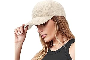 Sherpa Baseball Hat For Women: Teddy Fleece Faux Lamb Wool Hip Hop Cap