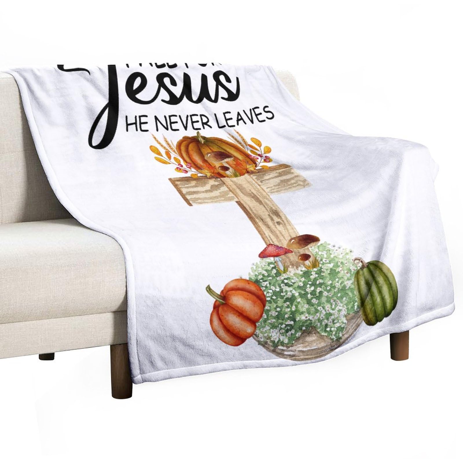 Couverture douce et pelucheuse Fall for Jesus pour cocooning sur canapé