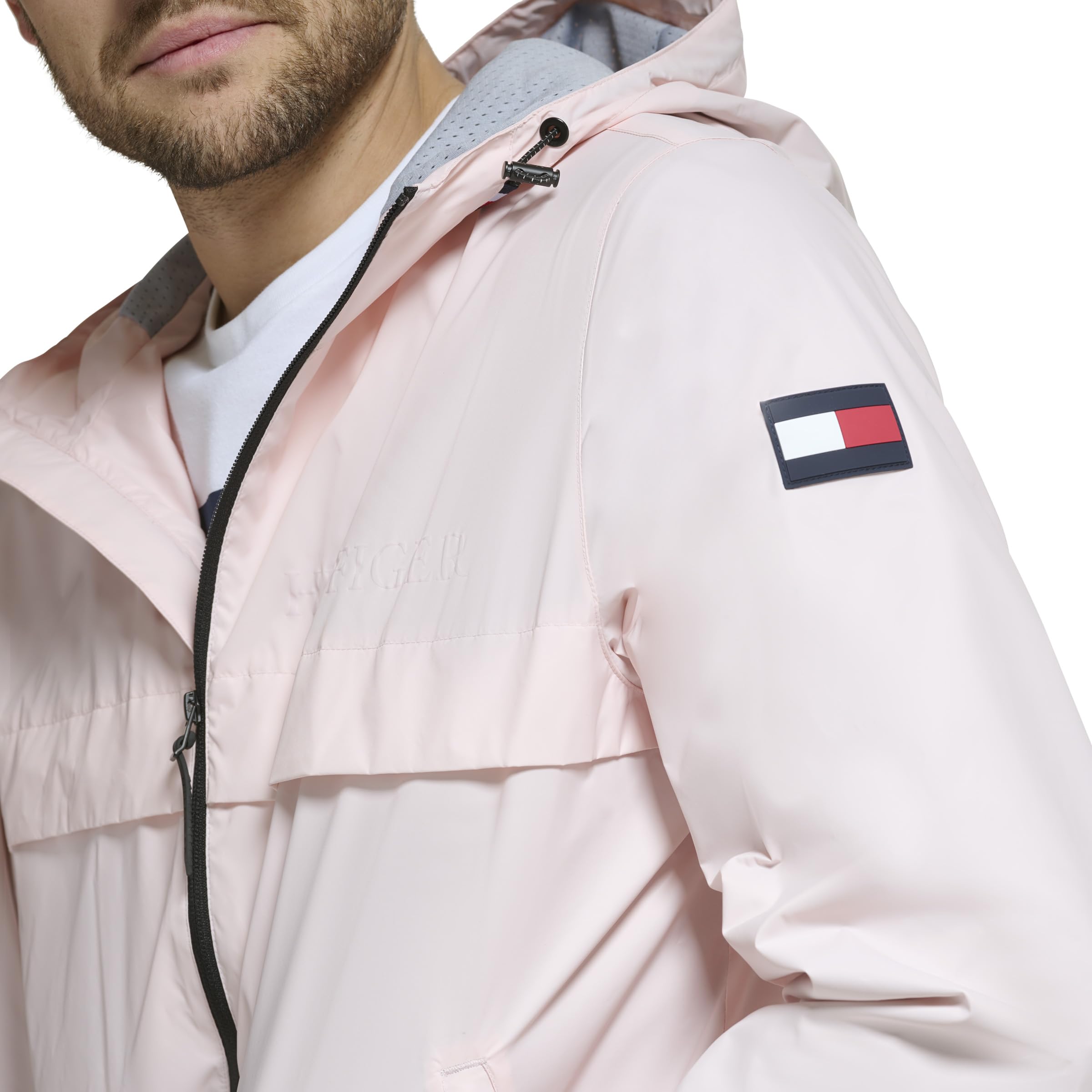 Tommy Hilfiger Herren Simple Hooded Rain Jacket Regenjacke mit Kapuze