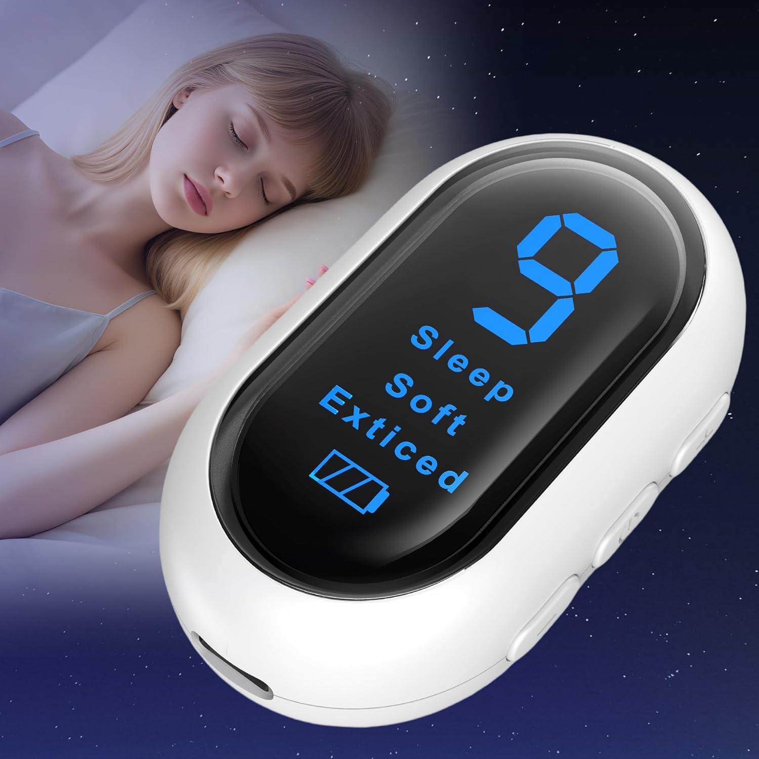 Sleep Aid Device, EASICUTI Anxiety Relief for Adults Calm Palm Sleep Instrument Type-C Rechargeable Microcurrent Holding Portable Sleep Aids, 3 Modes&9 Gears for Insomnia Solution, Improve Deep Sleep
