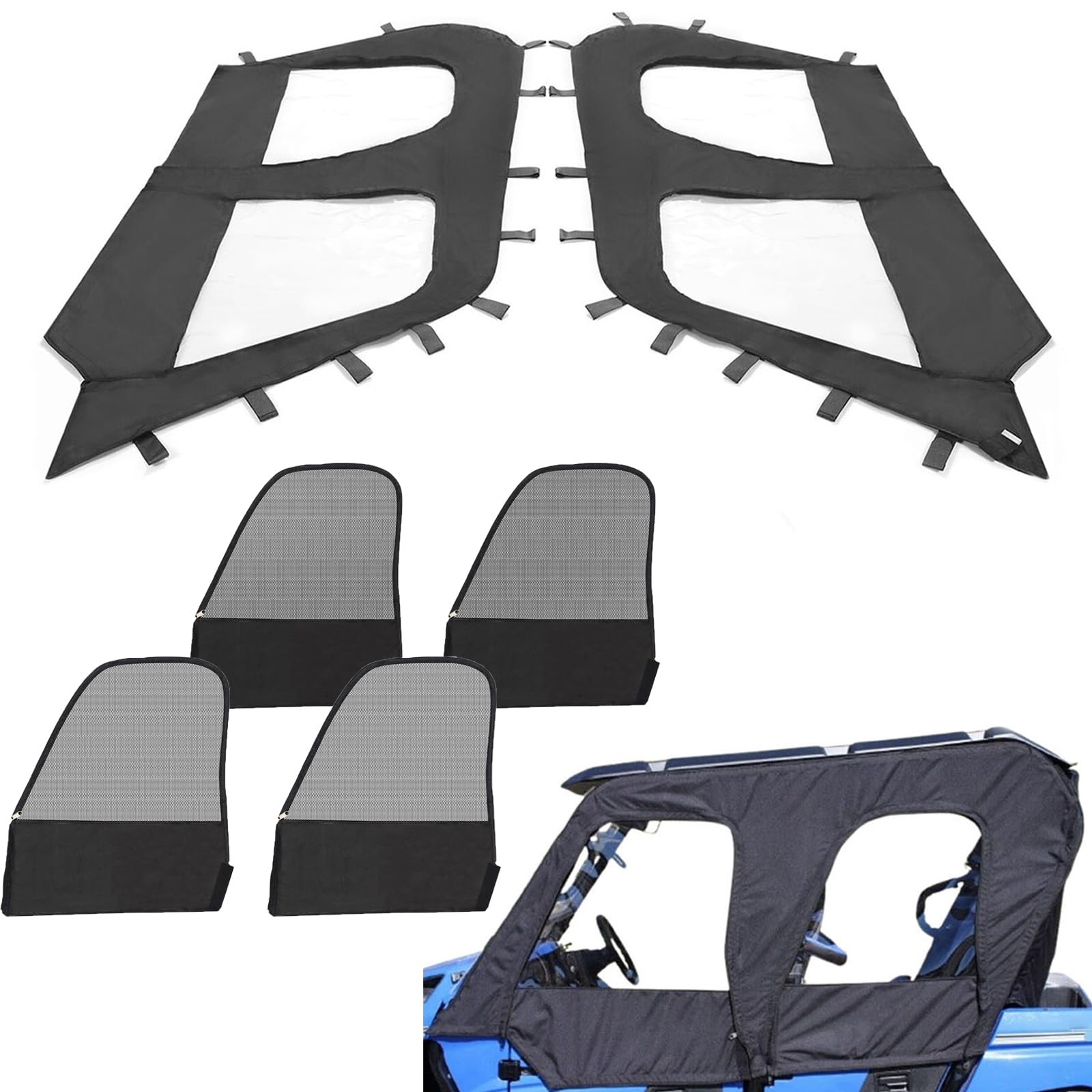 Amazon.com: Cab Enclosure Soft Side Door Fit for Kawasaki Teryx4 4