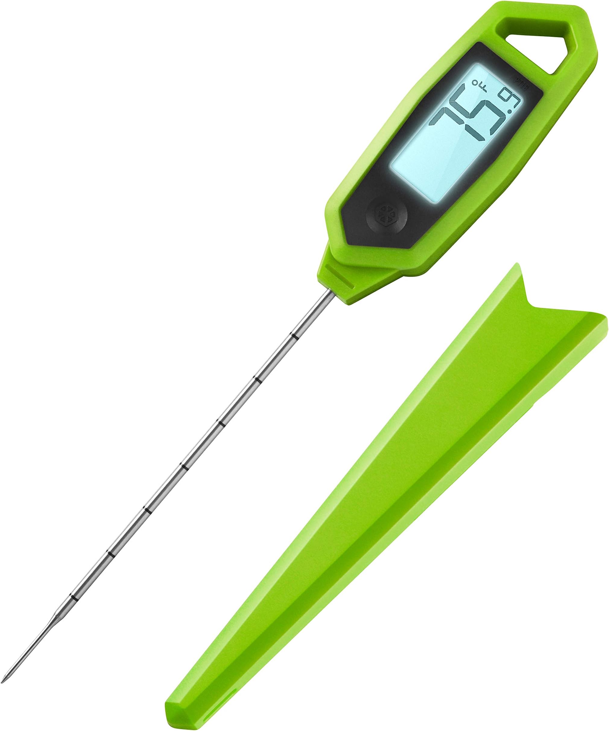 Lavatools PT18 Professional Commercial 4.5" Ambidextrous Backlit Digital Instant Read Meat Thermometer for Kitchen, Food Cooking, Grill, BBQ, Smoker, Candy, Home Brewing, and Oil Deep Frying