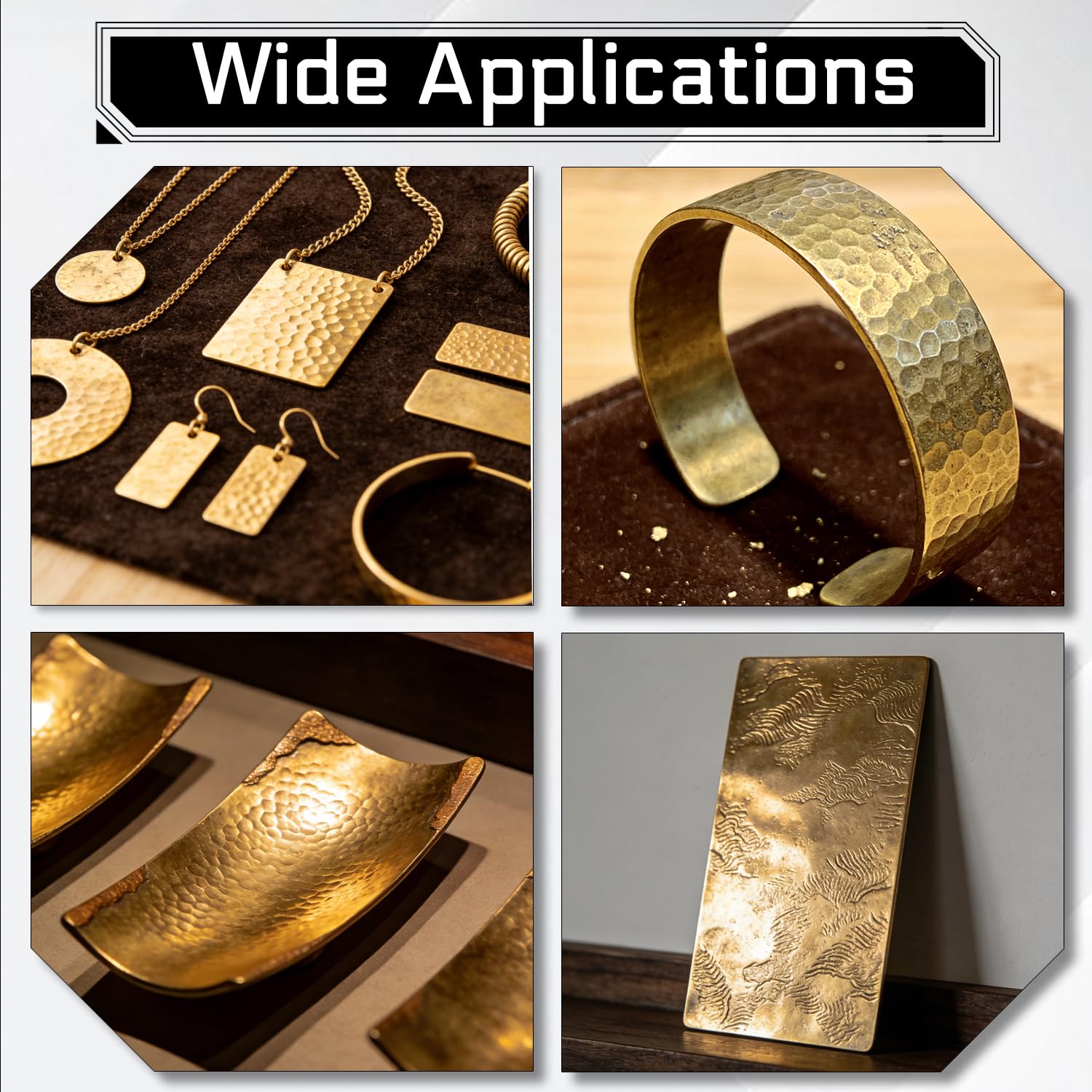 Blacha mosiężna 1 mm, 150 x 150 mm, płyta mosiężna, odporna na korozję, przycięta blacha metalowa, do modelarstwa, majsterkowania i majsterkowania, 3 sztuki