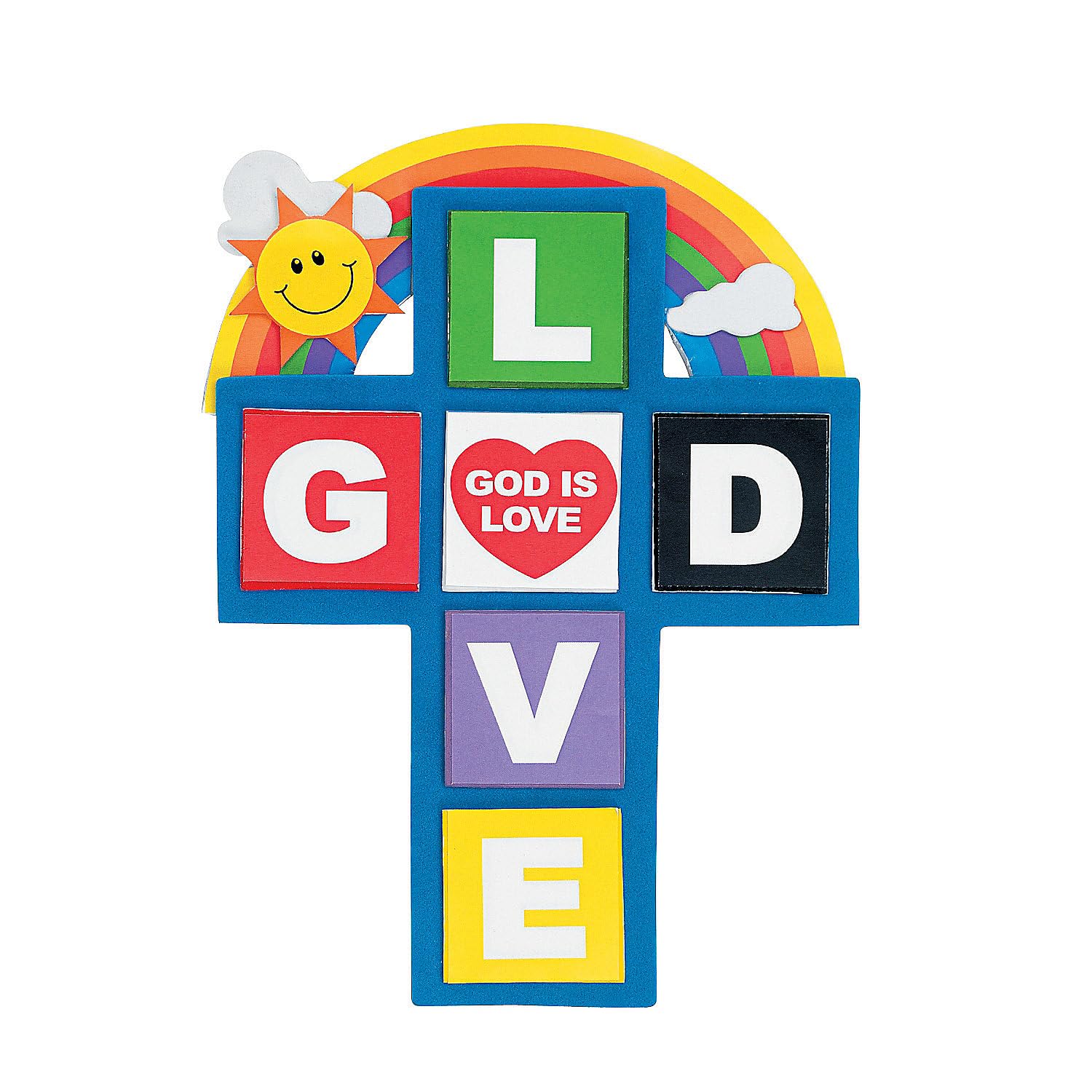 Fun Express Magnet-Bastelset „God Is Love“ – 12 Stück, Mit Selbstklebenden Schaumstoffteilen