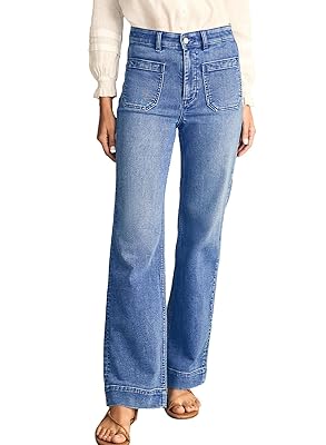 Astylish Women's Wide Leg Jeans High Waisted Stretchy Straight Leg Jeans Loose Trendy Denim Pants with Pocket