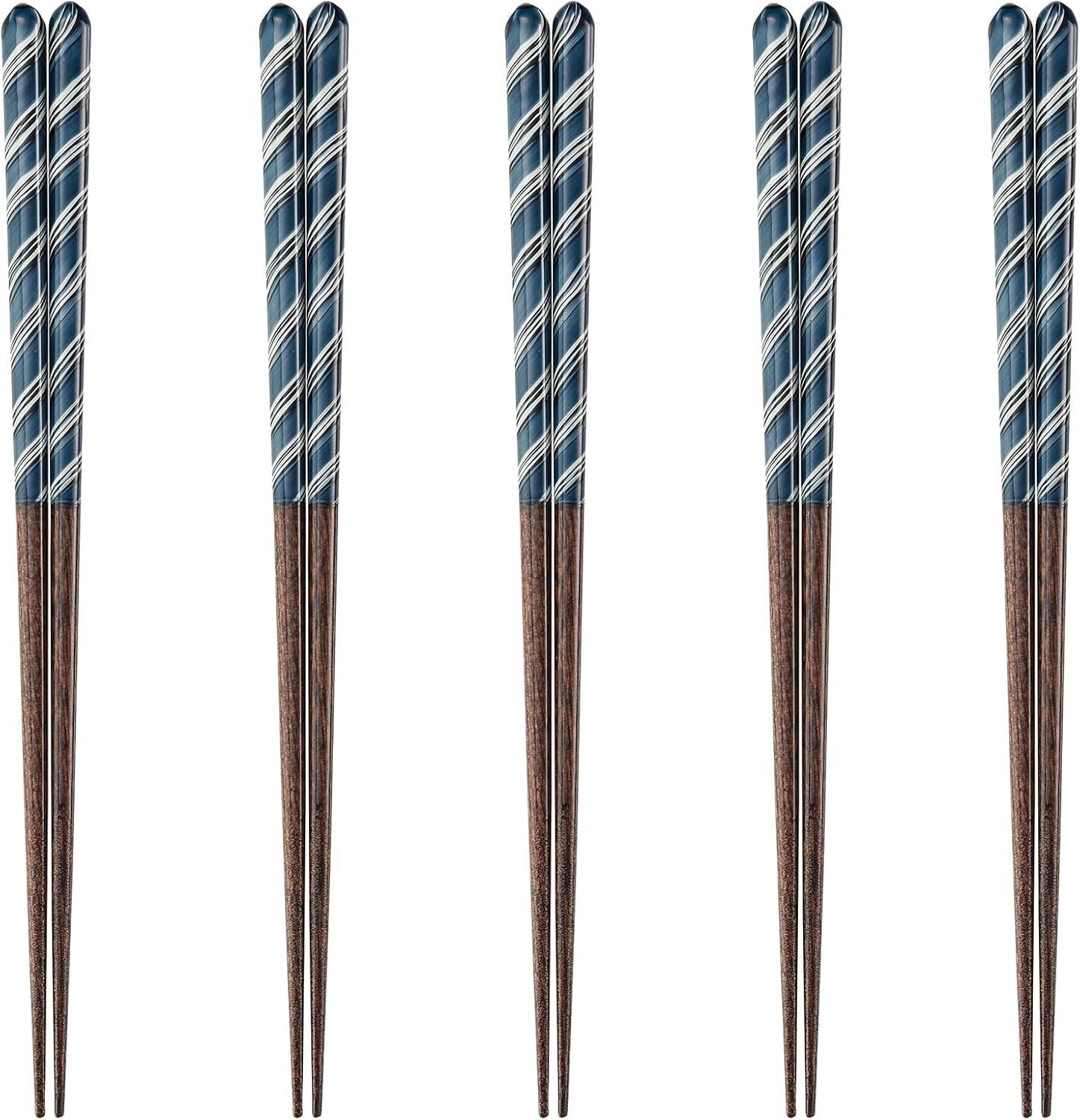 J-kitchens PID587074 Japanese Chopsticks Set, 5 Pairs, Material: Wood, Chopsticks, Dishwasher Safe, Made in Japan