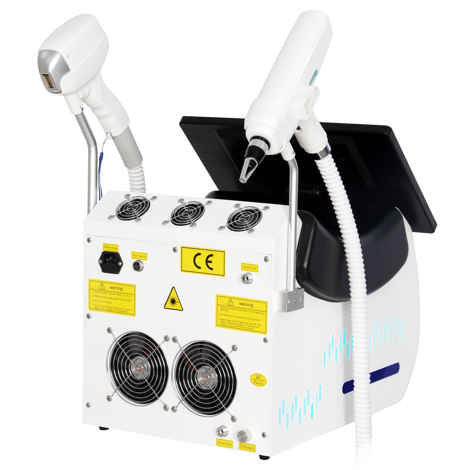 2 in 1 Epilatore Laser 808nm a Diodo, Picosecondo Rimozione tatuaggi | 10Bars 755nm/808nm/940nm/1064nm Rimuovere i peli superflui da tutto il corpo Uso personale e commerciale