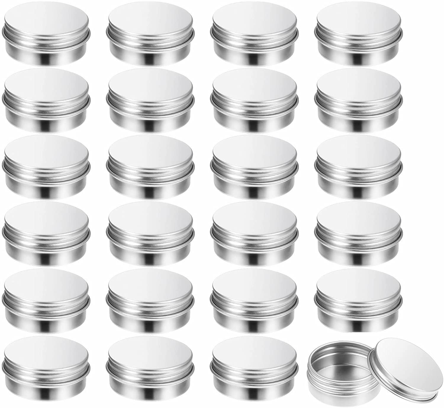 Amazon.co.jp: アルミ缶 Aluminezi ふた付き缶, アルミ, 100 ml, 24個