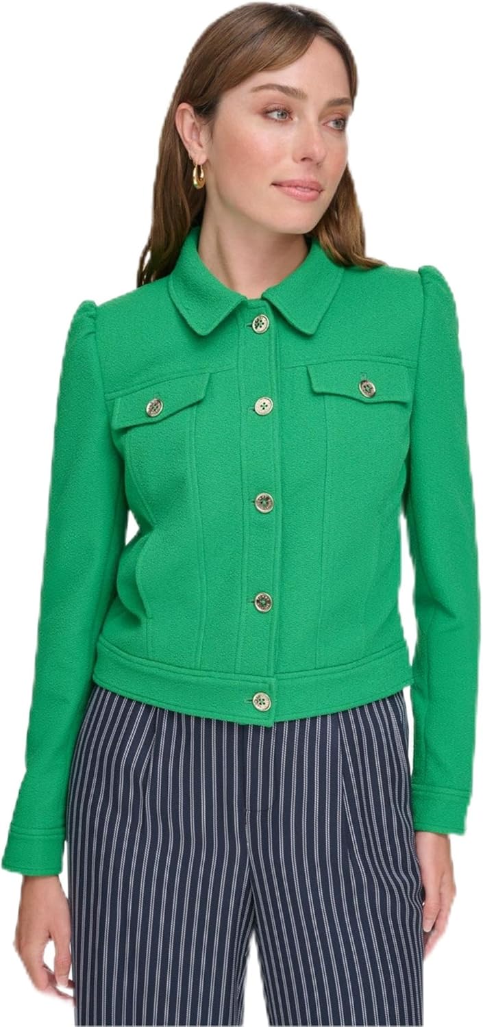 Tommy Hilfiger Womens Long Sleeve Crepe Jacket