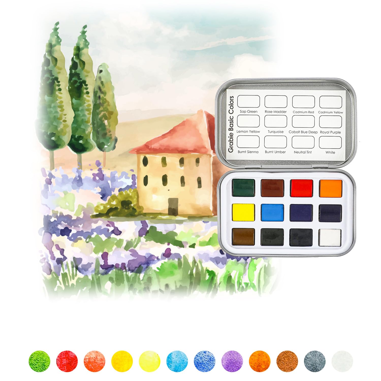 Grabie Watercolor Paint Set - Travel Watercolor Kit -3
