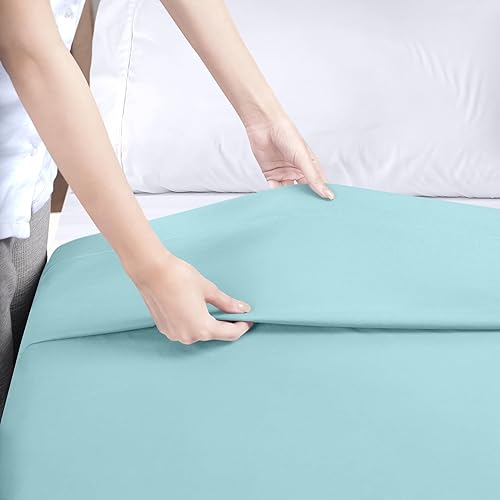 Miniatura 250 de Utopia Bedding Sábana encimera – 1 paquete (individual, azul marino) – Tela de microfibra cepillada suave – Sábana superior resistente al