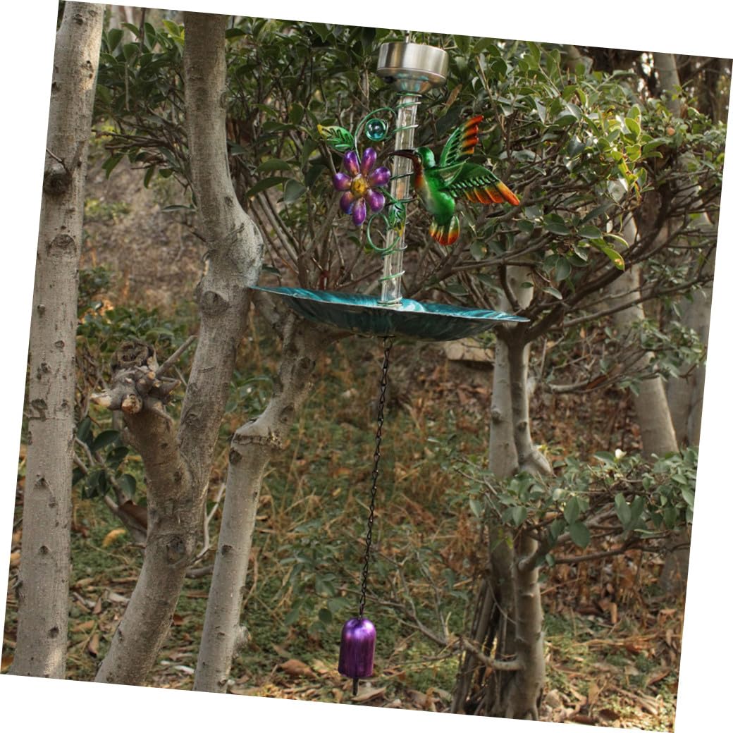 Outdoor Garden Bird Feeder Solarlicht Hängende Eisenzufuhr Vogelbedarf