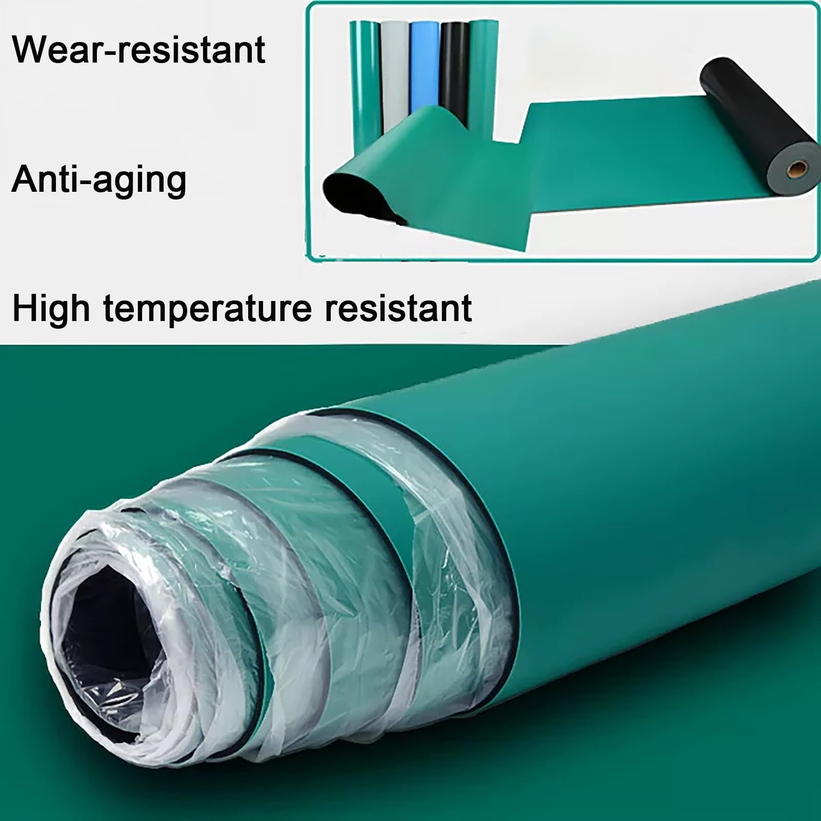 Alfombrilla antiestática for banco de trabajo, espesor 2mm/0,08 pulgadas, resistente al aceite, resistente al desgarro, for laboratorio y banco de reparación(0.7x1.4meter/2.30x4.59ft)