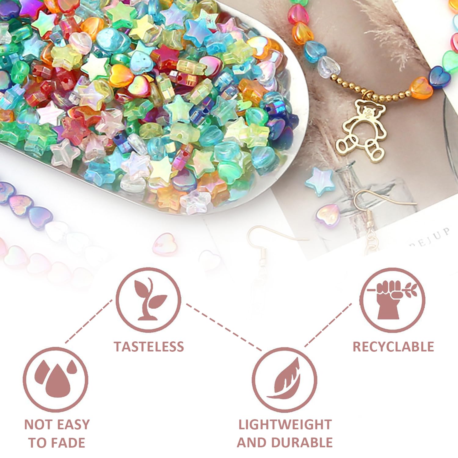 Pack De 400 Cuentas Con Forma De Estrella, Colores Surtidos, 5 Mm, Para Bisutería Y Manualidades Infantiles, Baker Ross