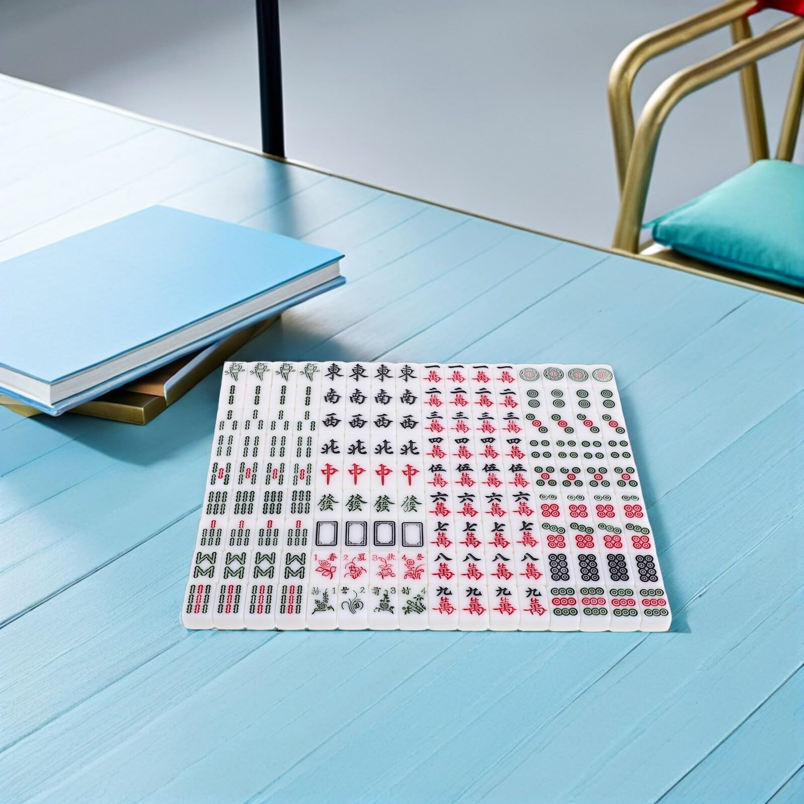Kleiner Mahjong Reiseset 20mm Tragbares Miniatur Mahjong Spiel mit Schieber Kompaktes Chinesisches Brettspiel für Unterwegs Party und Familienspiele