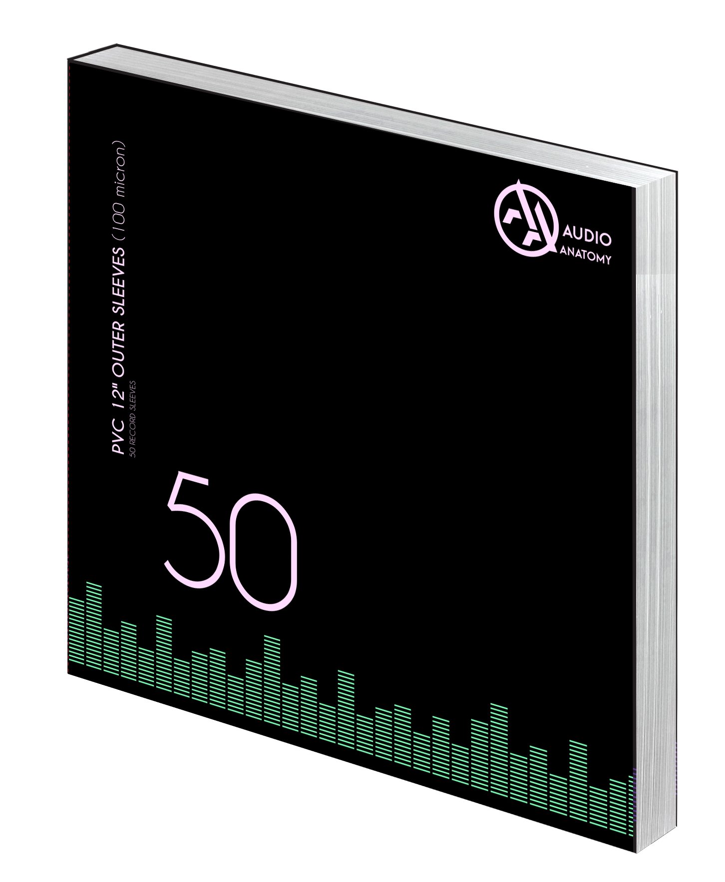 Vinyl-Außenhüllen 12“ PVC/100µ - Transparent, 50 Stück, AC009 AA: Outer Sleeves - 50 x 12" PVC Outer Sleeves (100 Micron)
