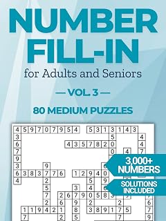 80 Number Fill-In Puzzles for Adults and Seniors - Medium Difficulty - Vol. 3 (Kindle Scribe Only)