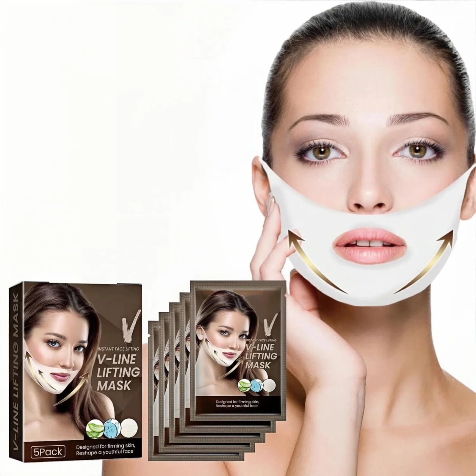 BioMiracle Crazy Lift Chin & Neck Mask, Peptide Vitamin E, B6, B12 - Foto 2