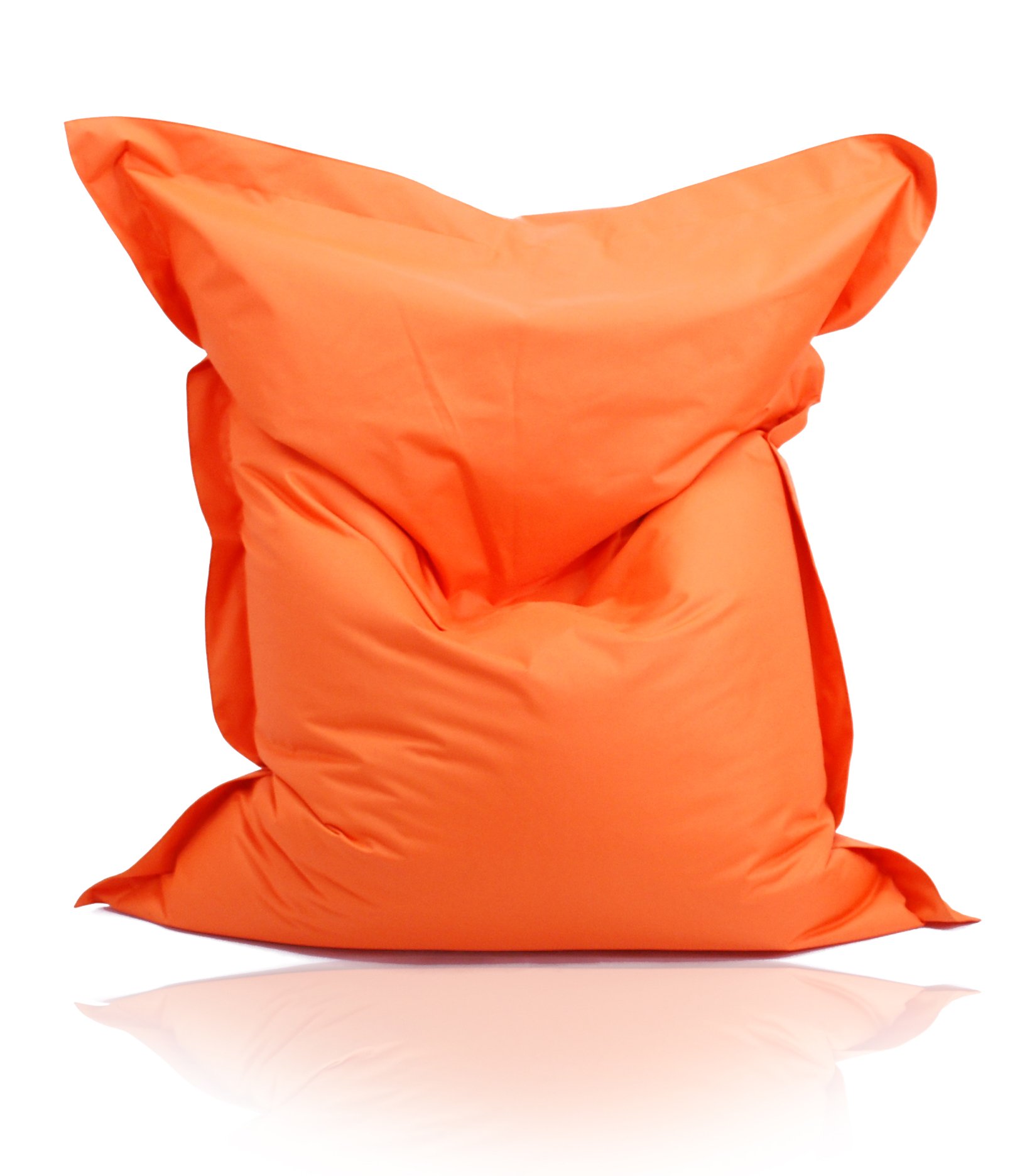 Kinzler S-10026/09 XXL Riesensitzsack, 140x180 cm, Sitzsack Outdoor Indoor, in vielen verschiedenen Farben, mit Innensack, orange