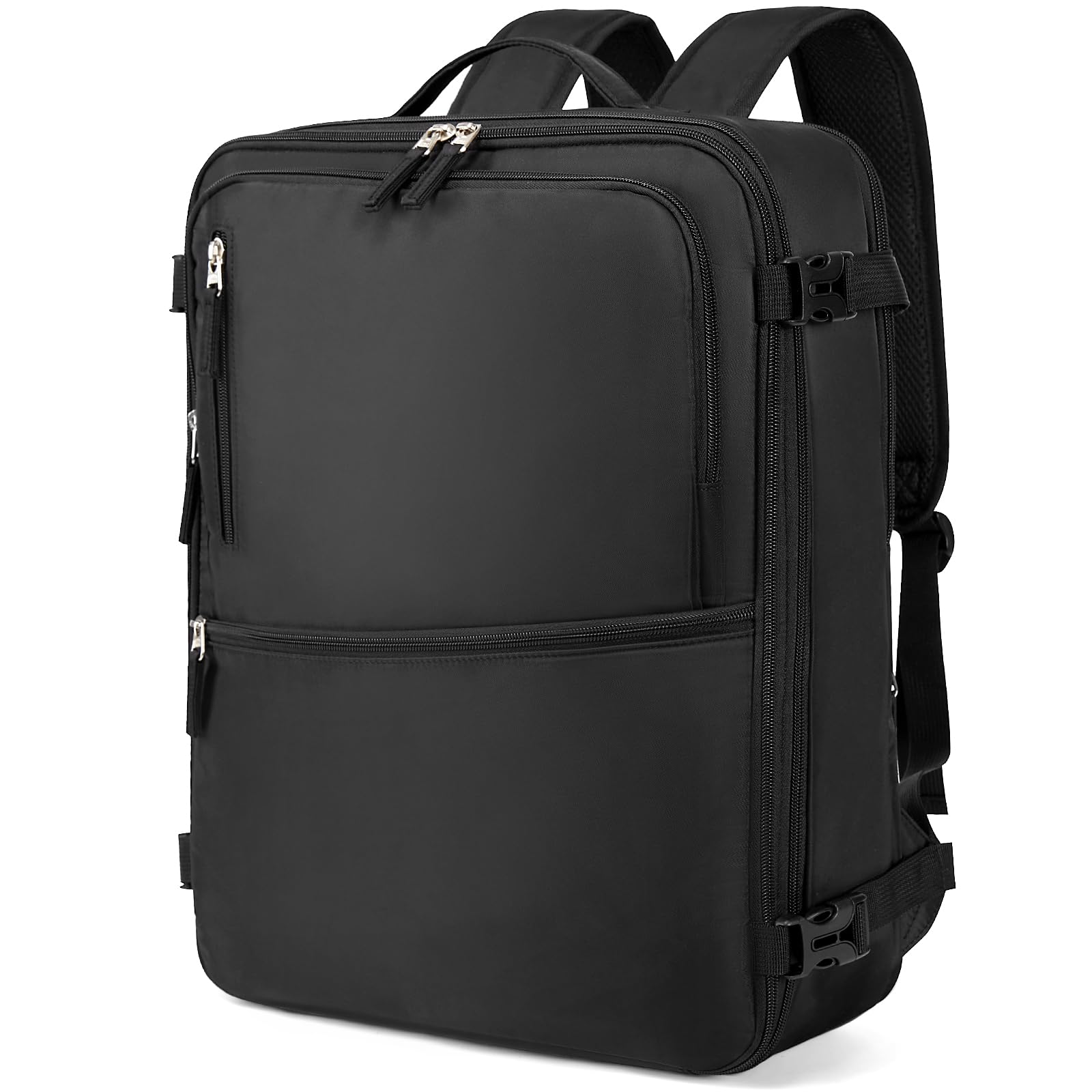 Vorspack Easyjet Handgepäck 45x36x20 - 30L Handgepäck Rucksack mit 15,6 Zoll Laptopfach Erweiterbar Reiserucksack Damen Herren für Reisen Arbeit Business - Schwarz