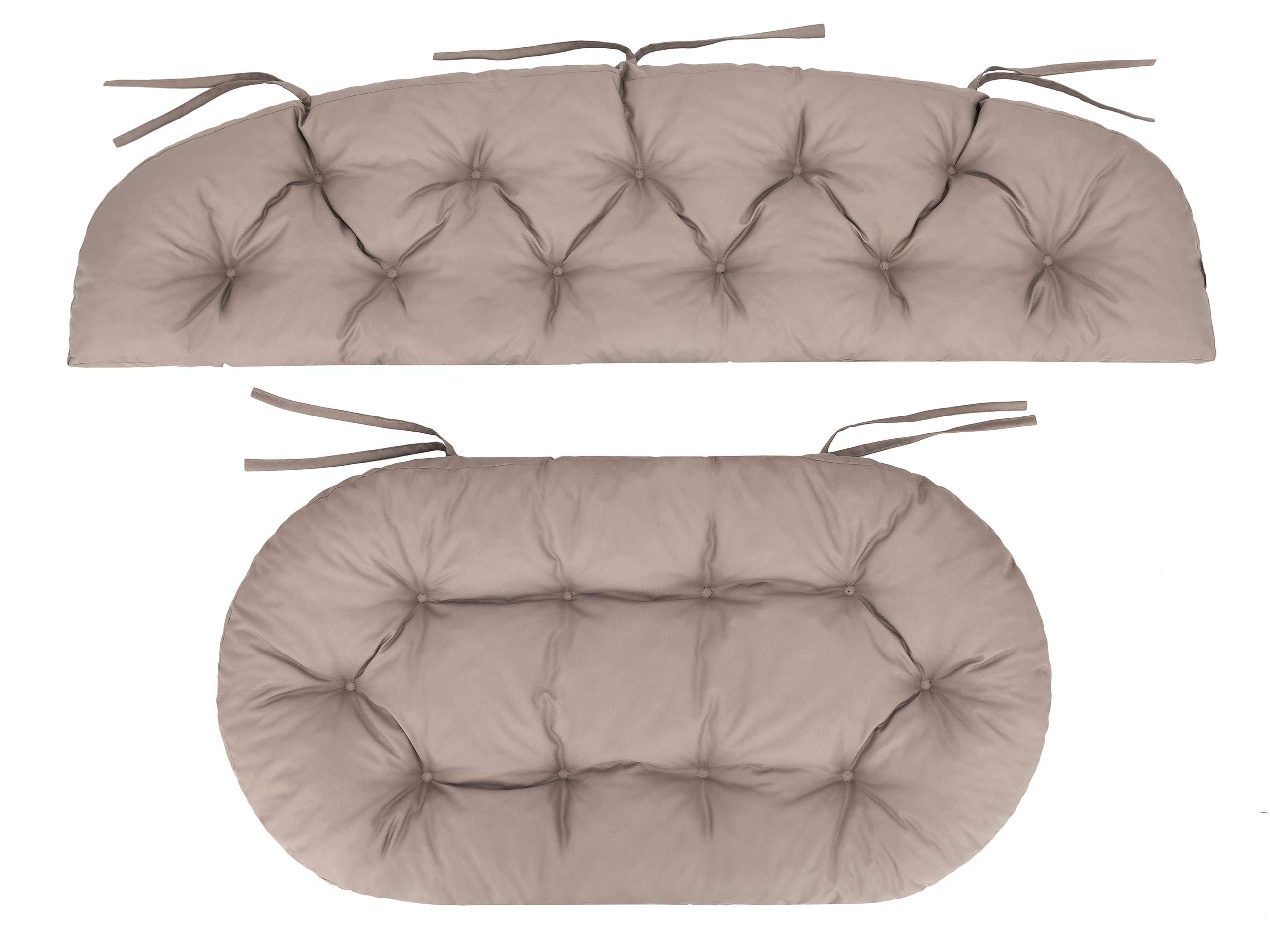 PillowPrim Sitzkissen für Gartenmöbel - Kissen für Balonmöbel - Komfortable Entspannung im Freien - Größe 100x50x38 cm, Beige