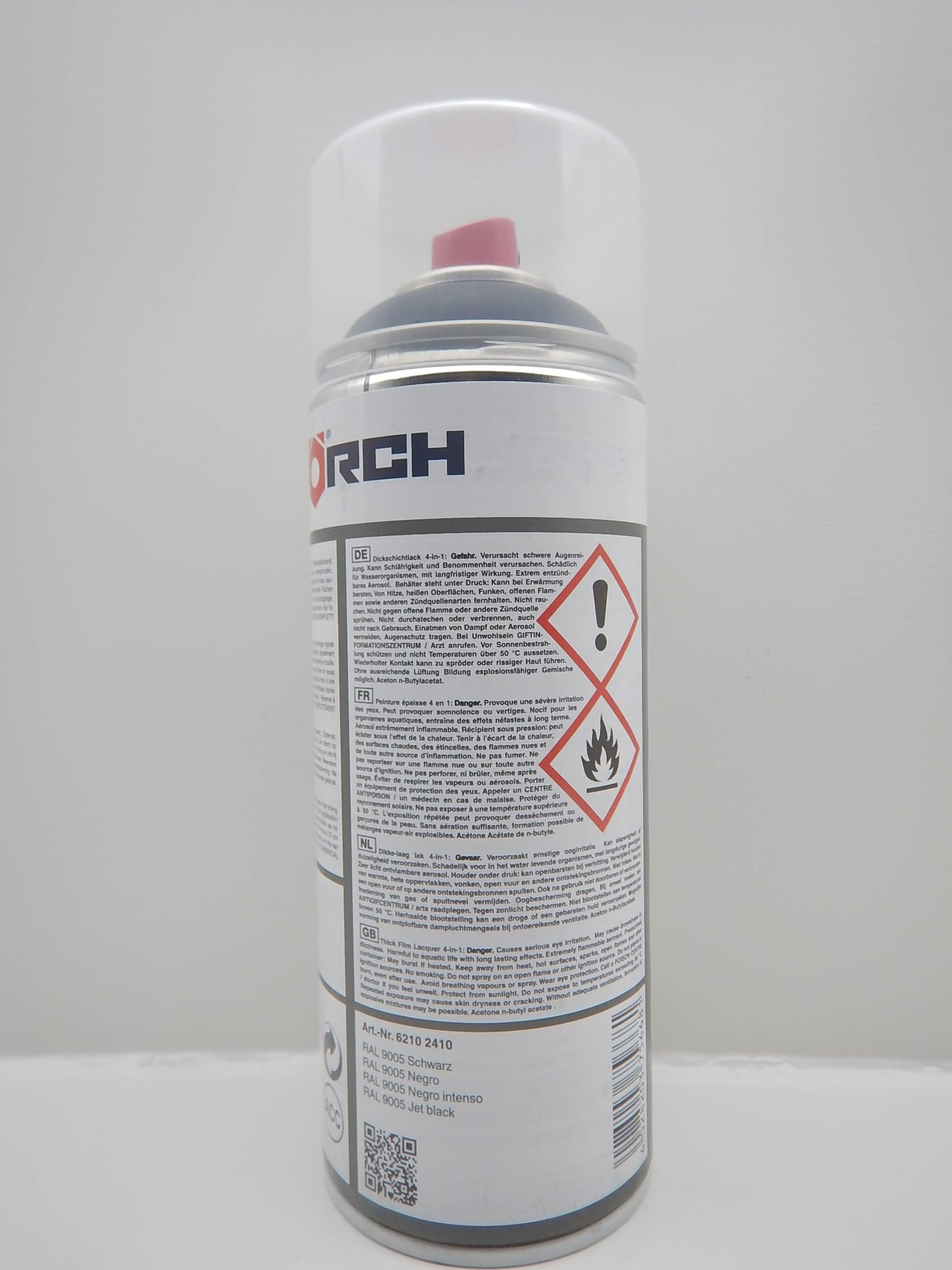 4 in 1 RAL 9005 SCHWARZ DICKSCHICHTLACK LACK SPRAY SPRAYDOSE 400ML (6)