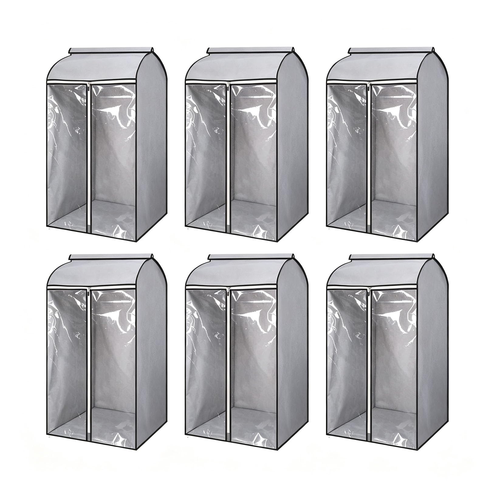 Grande Busta di Stoccaggio Anti-Polvere for Abiti,con Finestra Trasparente | Sacchi Porta Abiti for Appendere i Capi, Robusti e Resistenti, for Completi, Cappotti e Abiti(6PCS)