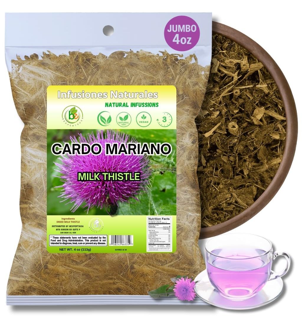 Cardo Mariano Herb Tea | Vegan | 100% Pure & Natural Cardo Marin - Milk Thistle Loose Tea 4oz (113g)