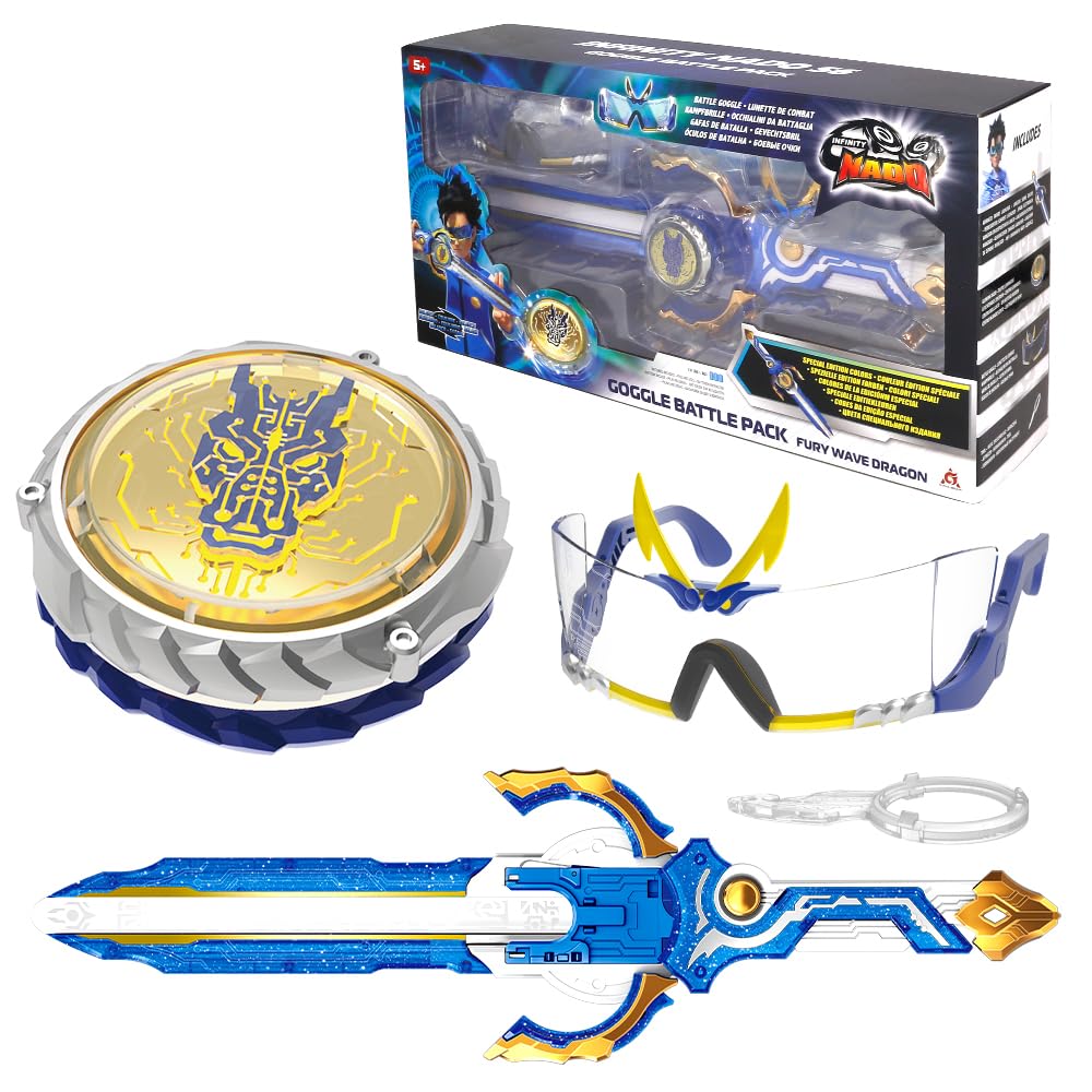 INFINITY NADO Kreisel für Kinder Metall Spielzeug Jungen, Battle Tops Kreisel Launcher Spielzeug, Spinning Tops Jungen ab 5 6 7 8 9 10 11 12 Jahre, Goggle Battle Pack