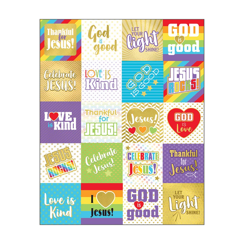 Carson Dellosa | Words of Praise Christian Stickers | 120ct