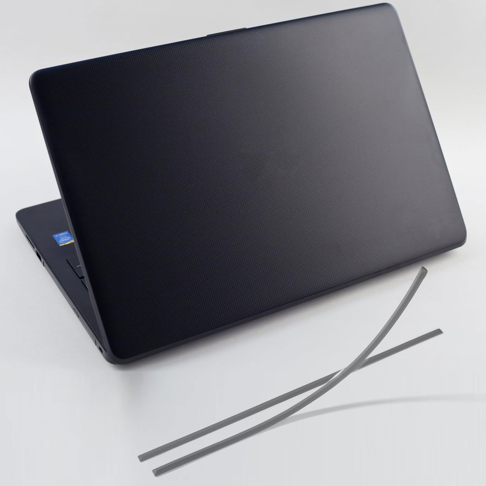 2pz Strisce Piedini in Gomma Sostitutive per HP Laptop, 29,5x0,6cm Antiscivolo Fondo Paracolpi Piedini Pads per HP 15-DY 15T-DY 15-EF 15-ER 15-FR 15S-FQ TPN-Q222 Q230 Serie (Grigio)