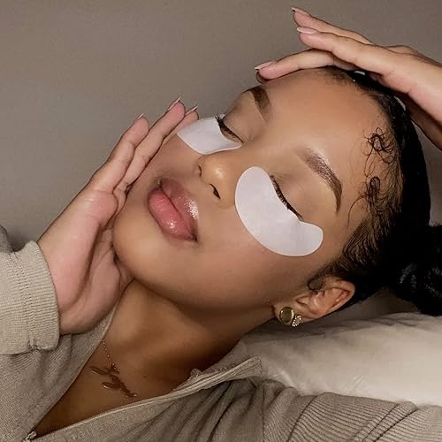 Miniatura 5 de VEYES INC 50 pares de extensiones de pestañas de hidrogel rosa, sin pelusas, almohadillas de gel para debajo de los ojos, suministros de extensión