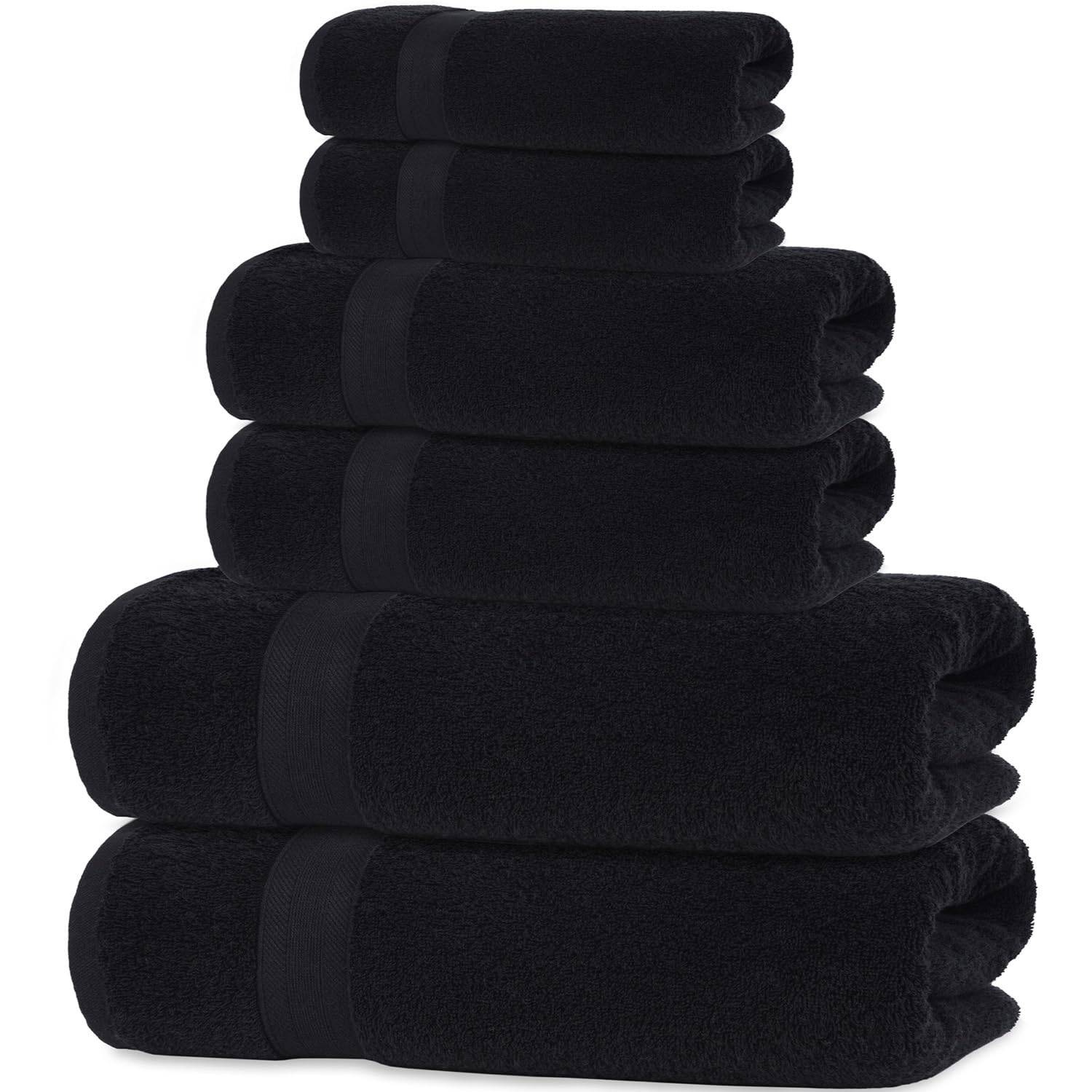 Asciugamani in 100% cotone ad asciugatura rapida, morbidi, ad alta assorbenza, per bagno, ospiti, piscina, palestra, campeggio, viaggi, università, dormitorio, collezione Cappadocia (set di 6