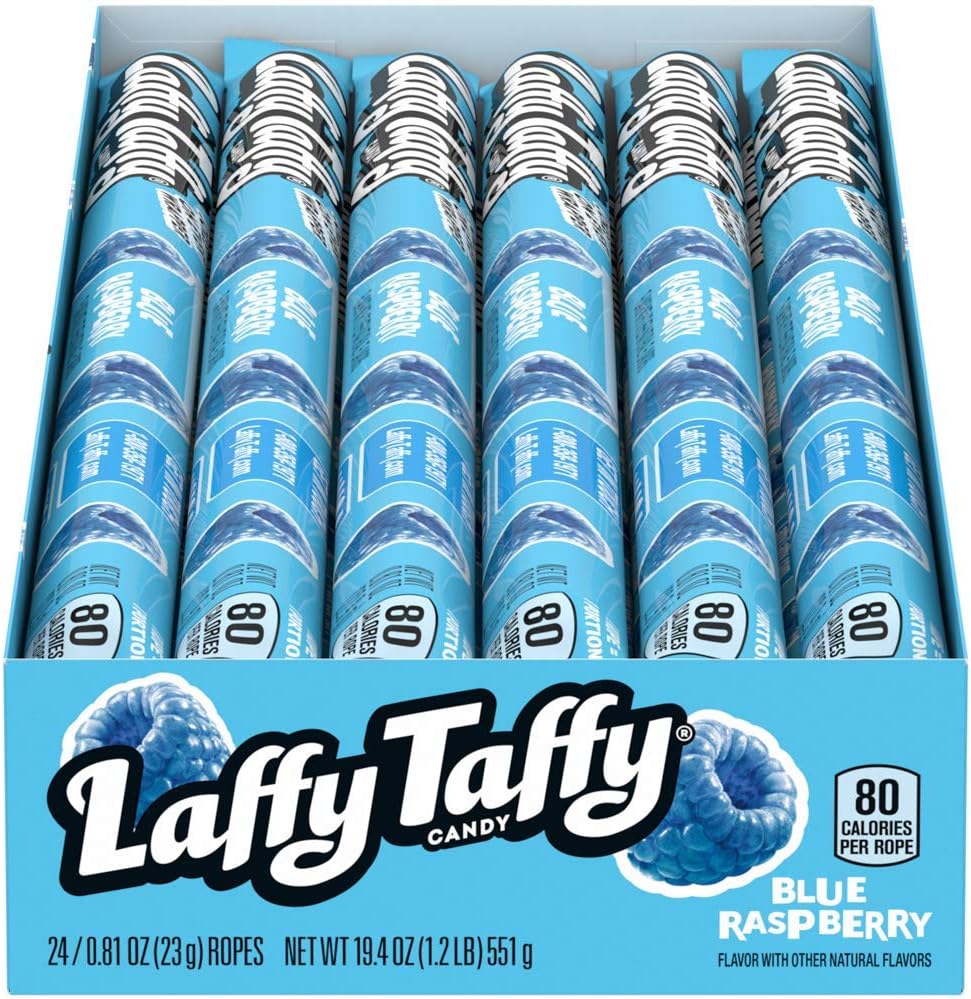 Rope Blue Raspberry 3/99C,0.81 ounces, 24 Count (SUGAR CANDY - PRE-PRICE MISC)