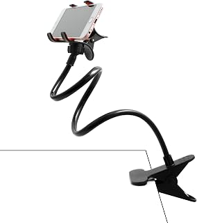 System-S – Soporte con Brazo Flexible Cuello de Cisne Soporte para Smartphone con Pinza Doble