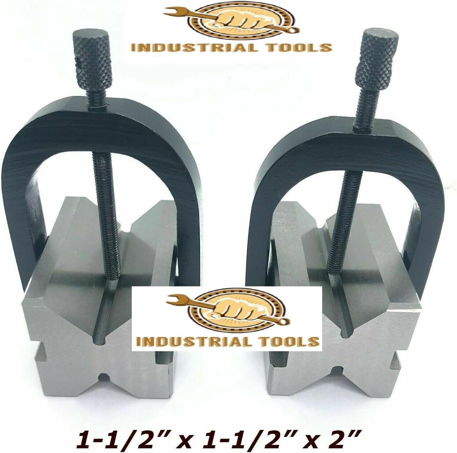 8pc Precision Engineers V Vee Blocks Clamp Set 90degree Hardened Steel Wooden-Amz698