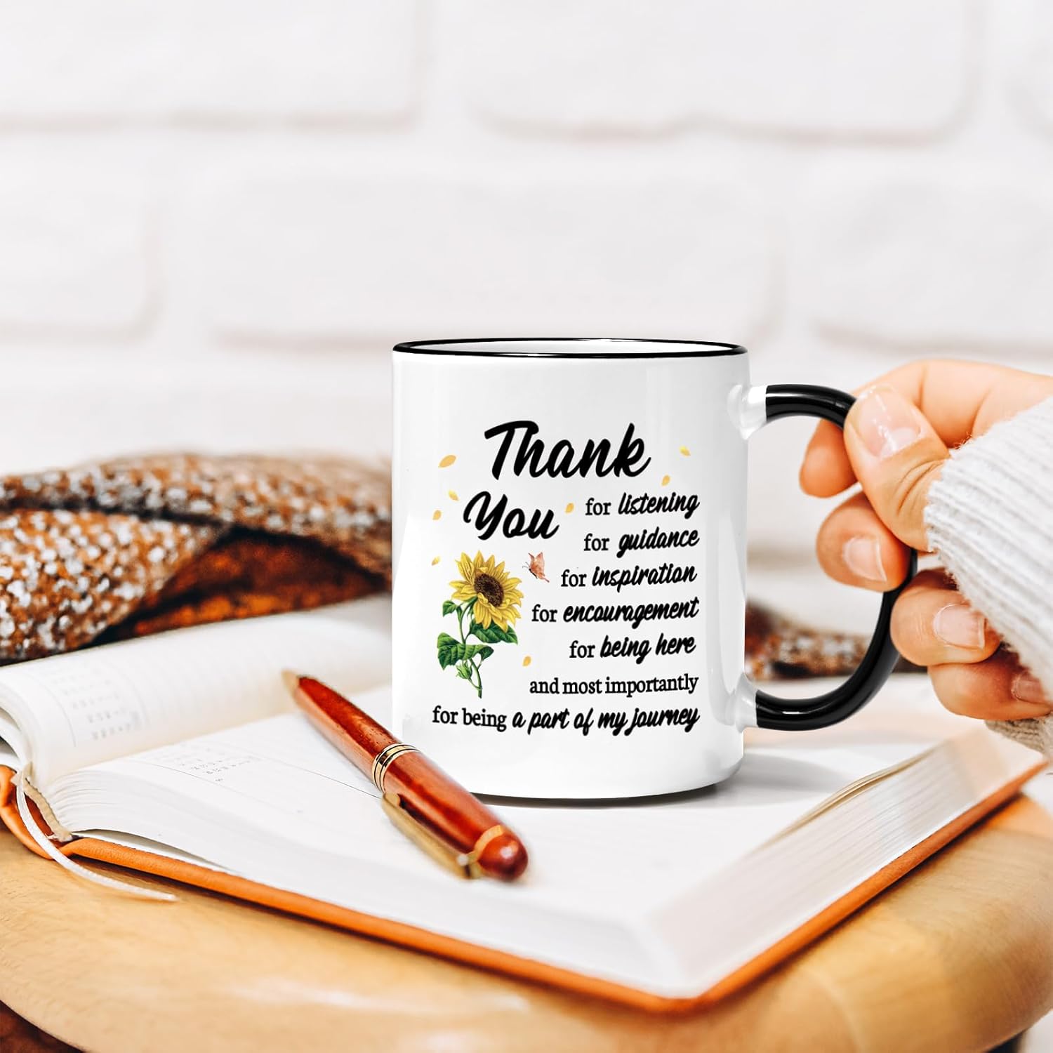 Maustic Thank You Gifts for Women - Appreciation for Teacher, Coworker, Friends, Boss, Mentor - Farewell Gift - 'Thank You for Being a Part of My Journey' Mug, 11 Oz - Image 4