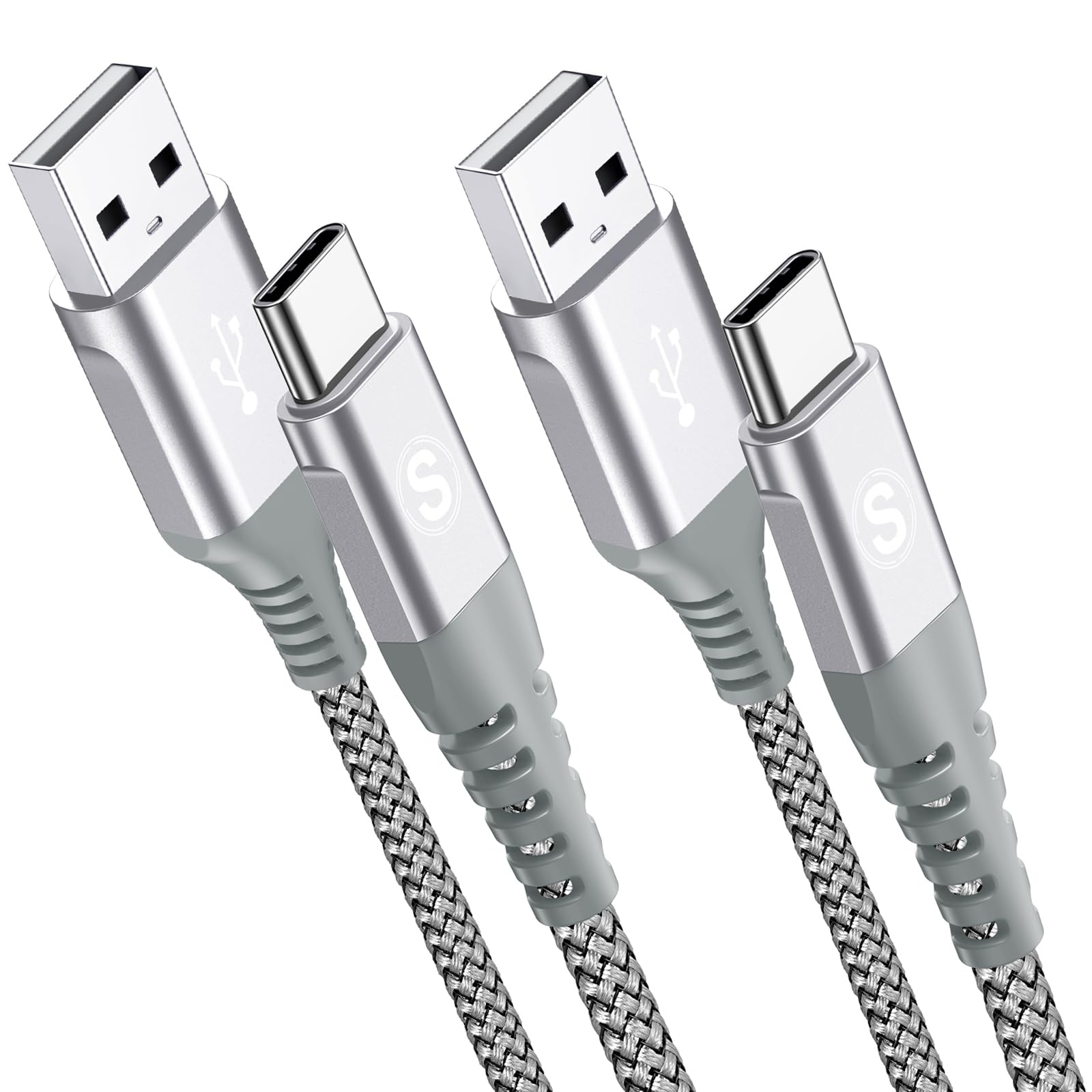 2-Pack 2M USB C Cable 3.1A Fast Car Charger Cable Compatible for iPhone 17 air 16 15 Plus Pro Max, Samsung Flip/Fold 7 6 5 4 3 S26 S25 S24 S10 S20 S21 S22 S23 A16/15/14/13/12 A35/A34 A56/55/54, Pixel — view 9