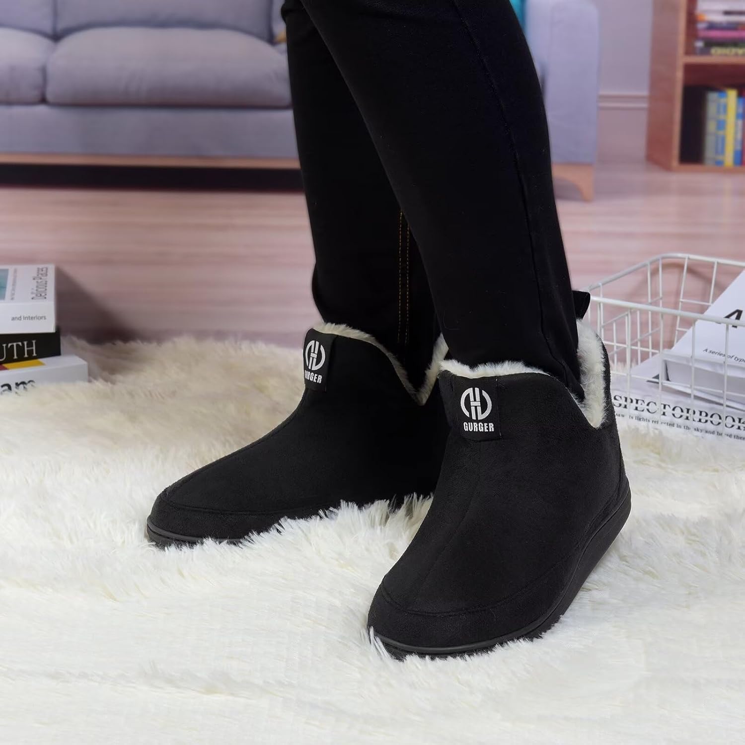 Men's Women's Winter Indoor Outdoor House Slippers Size 36-47 image 2