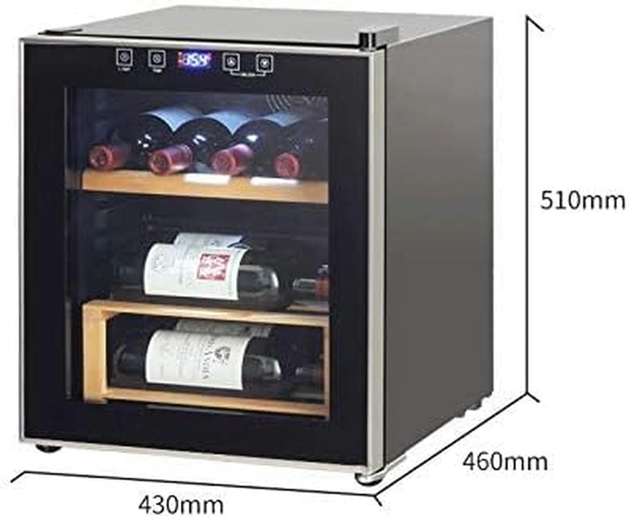 Refrigeratore per vino a compressore, silenzioso a zona singola, con controllo tattile, perfetto per bancone o magazzino, ideale per conservare i tuoi vini preferiti
