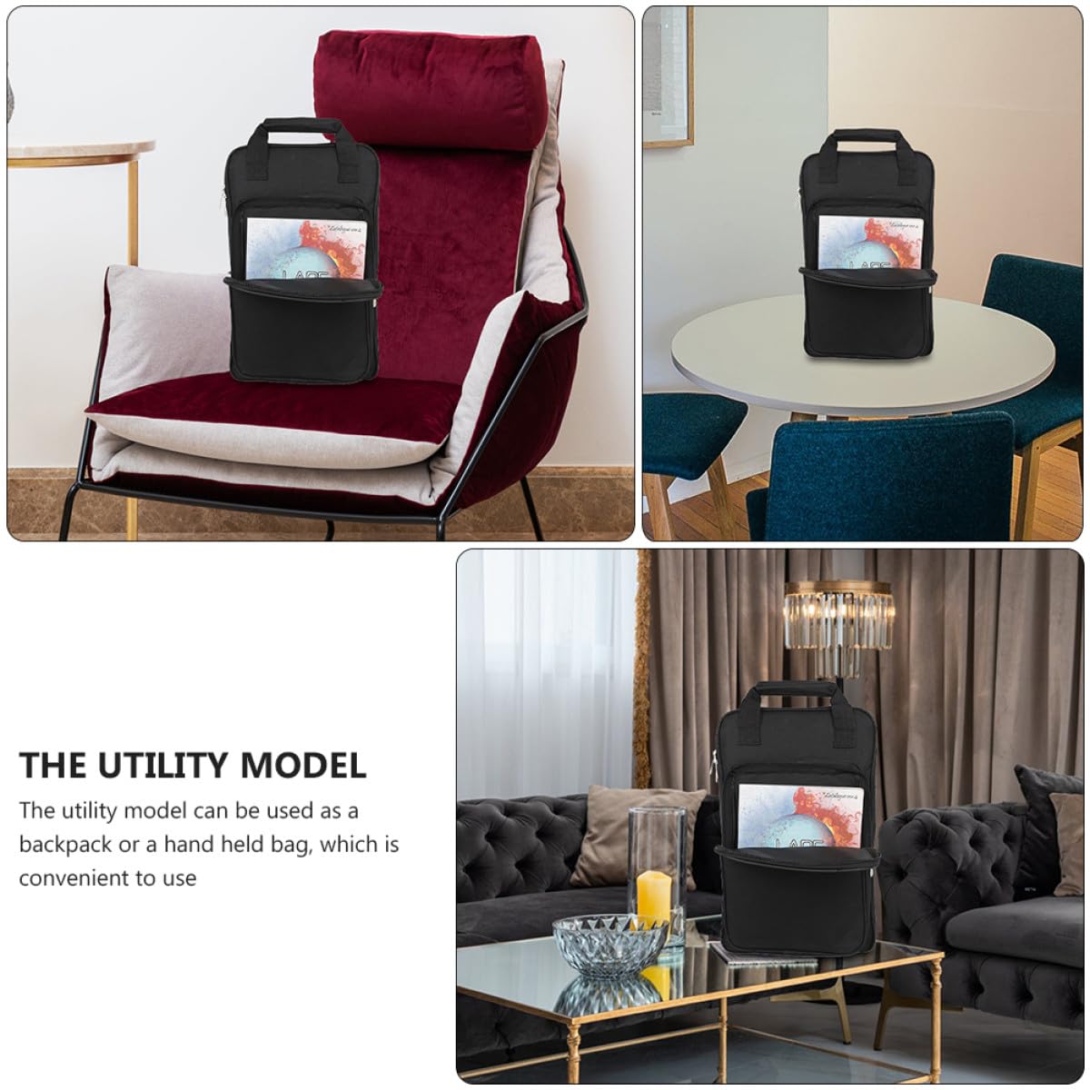 BESTYASH Zaino Tasca Frontale Imbottito Nero Oxford Porta Bacchette Batteria per Custodia e Trasporto Strumenti Musicali