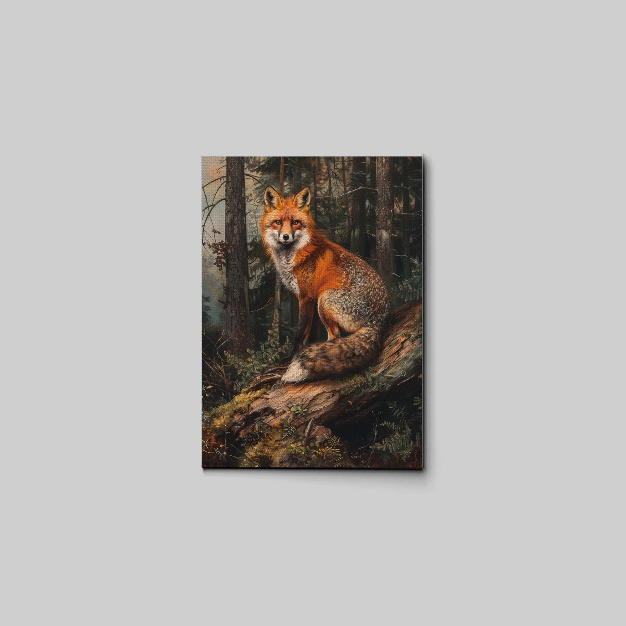 Amazon.com: Fox Painting, Vintage Animal Art Print, Fox Hunting