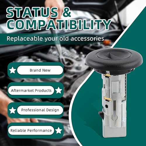 Miniatura 3 de AUTOKAY 15298923 Cilindro de bloqueo de encendido US-312L se adapta a Chevrolet Avalanche Silverado Suburban Blazer Tahoe 2001-2007 para GMC Jimmy